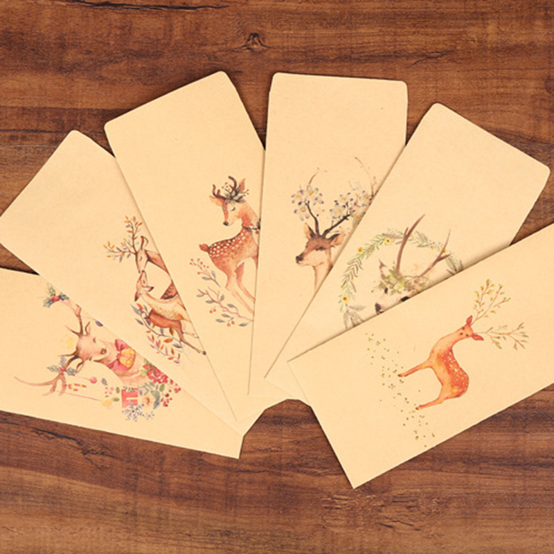 Letter Envelope Kraft - 봉투 10장, 레터헤드 10장, 가로줄, 레트로