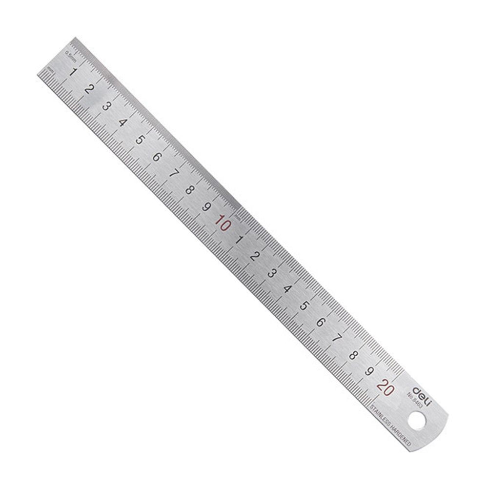 델리 20cm 스테인레스 스틸 금속 직선 눈금자 MM  - Stationery Office Supply Store 리뷰 및 가격