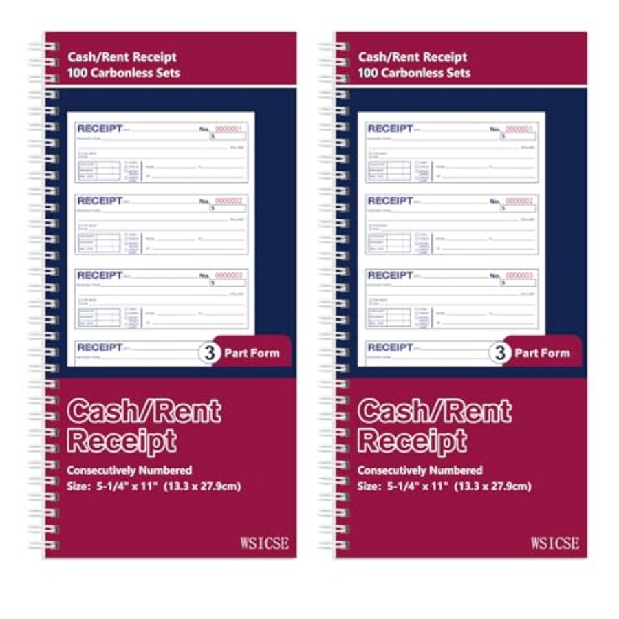 카본 복사지가 포함된 영수증 책 2팩, 3중 카본리스  - Carbon Copy Book 리뷰 및 가격