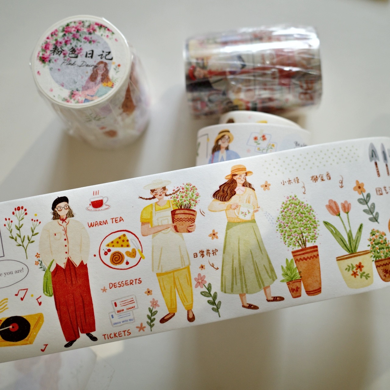 Yier Studio 빈티지 핑크 여아용 와시 테이프  - Washi Tape Set 리뷰 및 가격